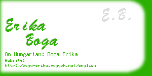 erika boga business card